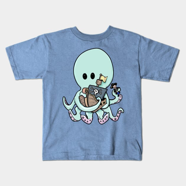 little sea monster Kids T-Shirt by randomship